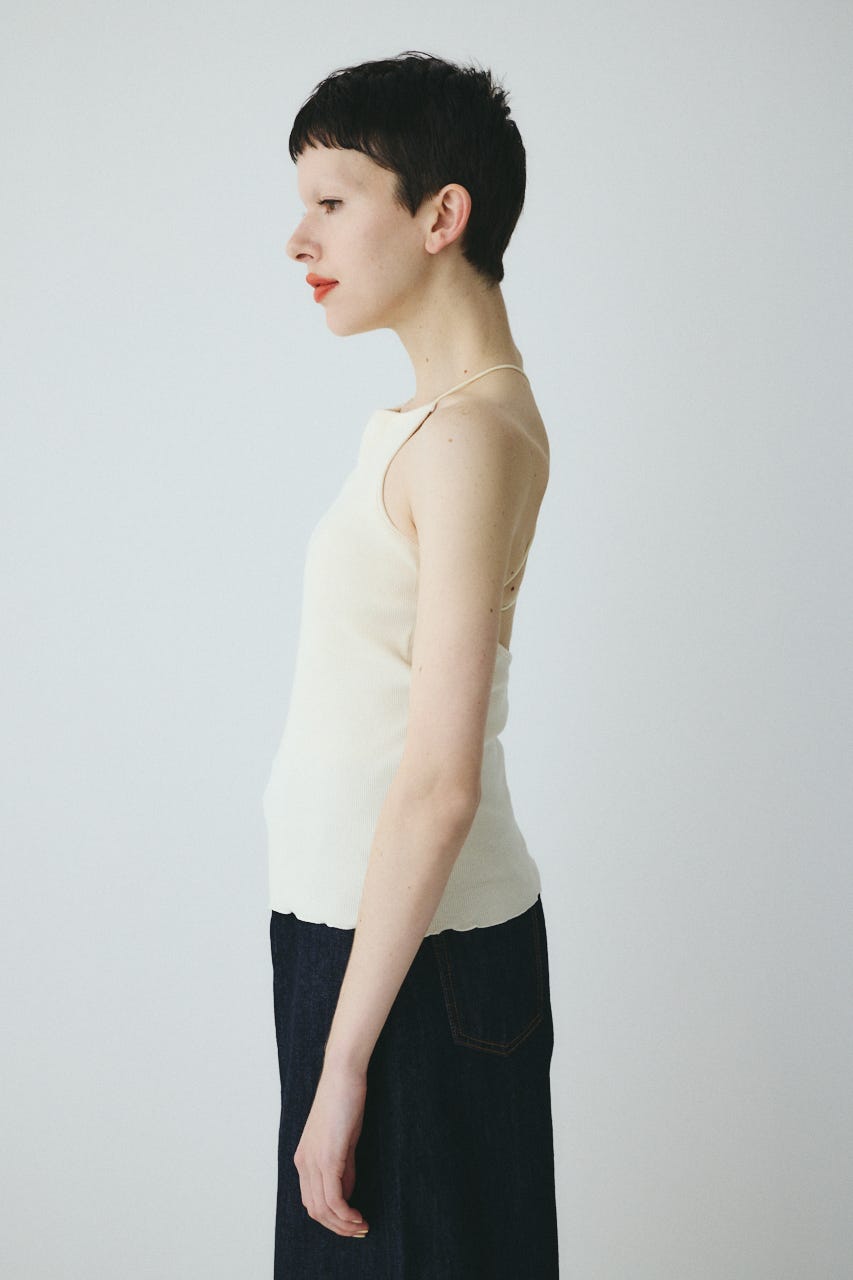 Bi color cord camisole O/WHT FREE