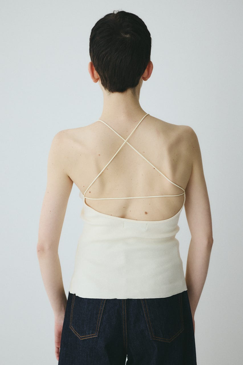 Bi color cord camisole O/WHT FREE