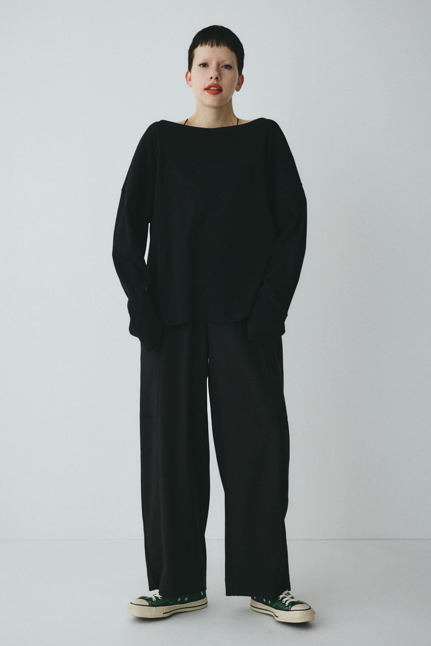 2Way over size cut tops BLK FREE