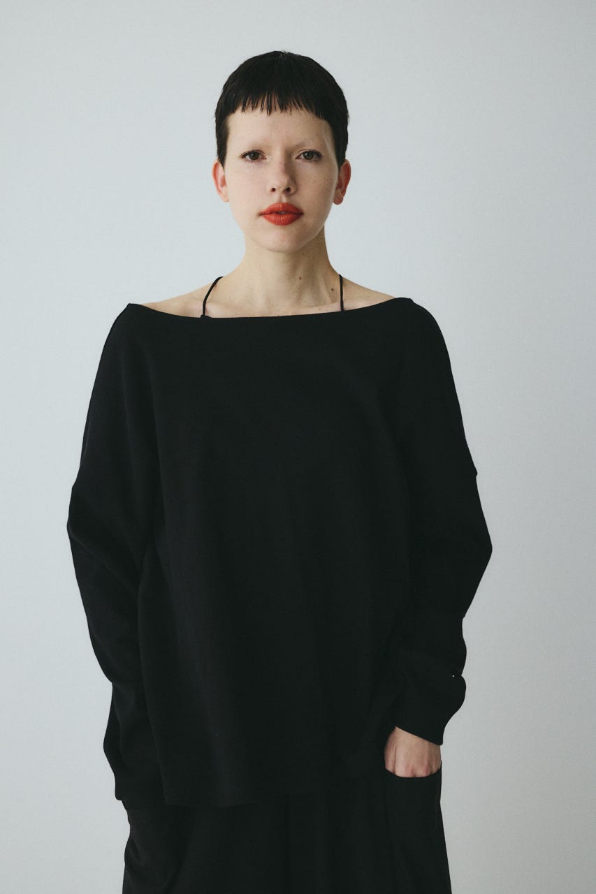 2Way over size cut tops BLK FREE