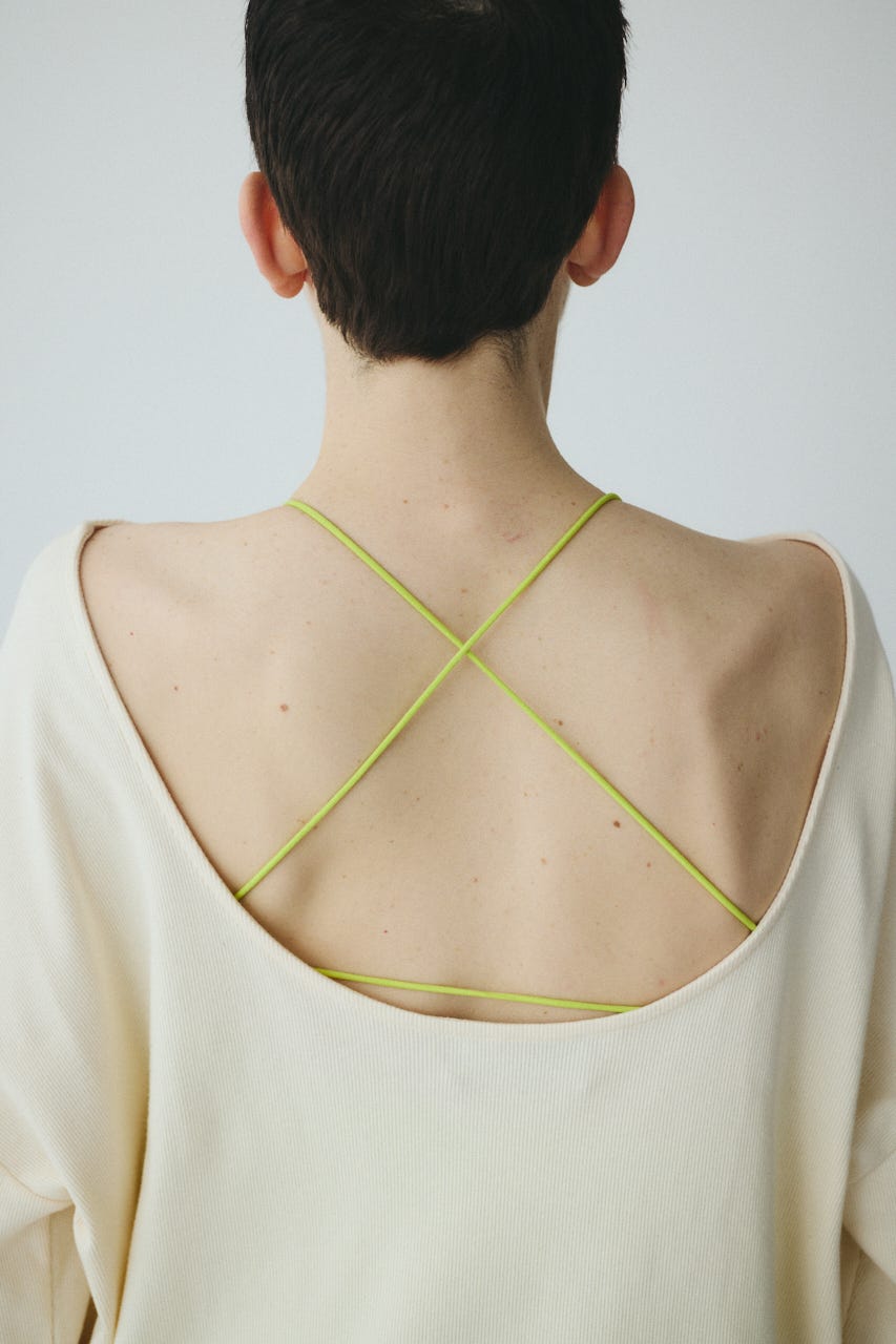 2Way over size cut tops O/WHT FREE