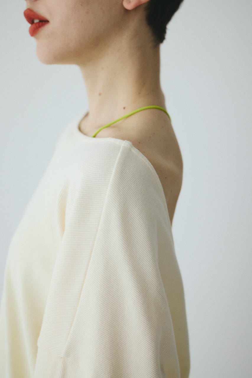 2Way over size cut tops O/WHT FREE