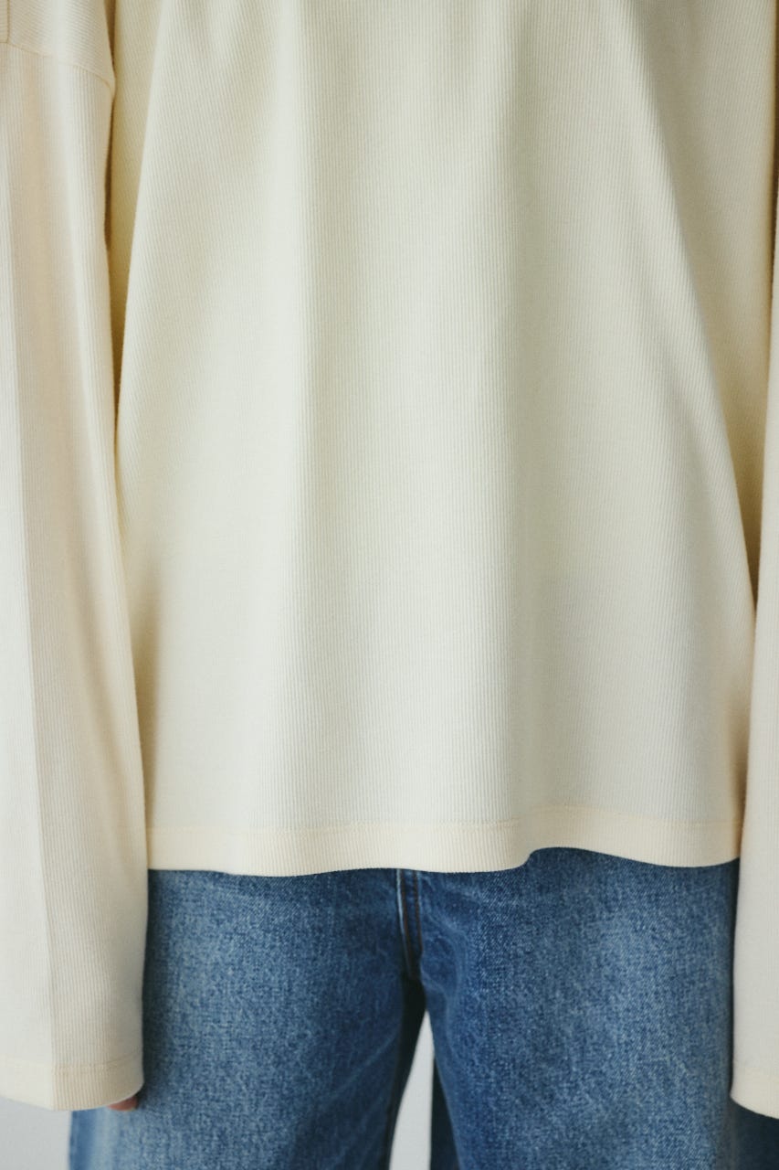 2Way over size cut tops O/WHT FREE