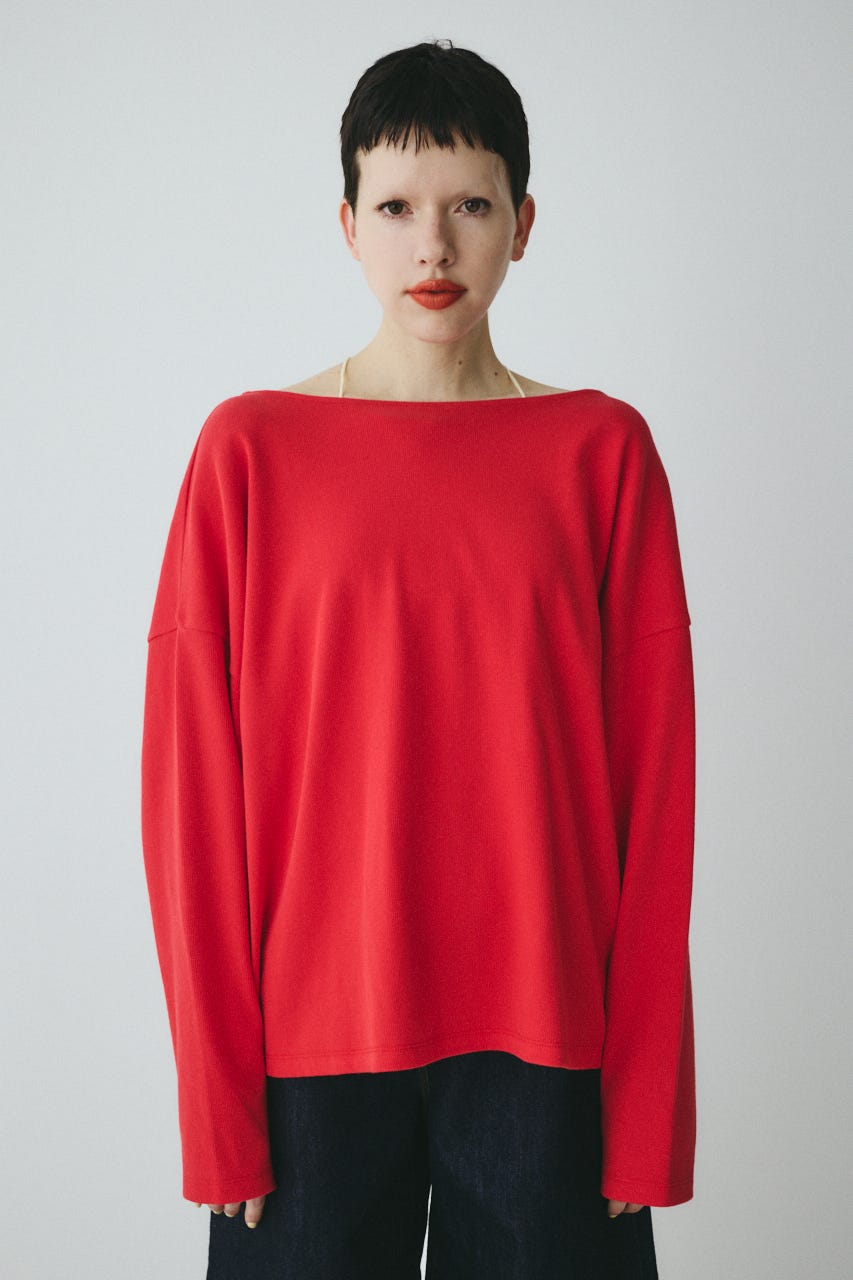 2Way over size cut tops RED FREE
