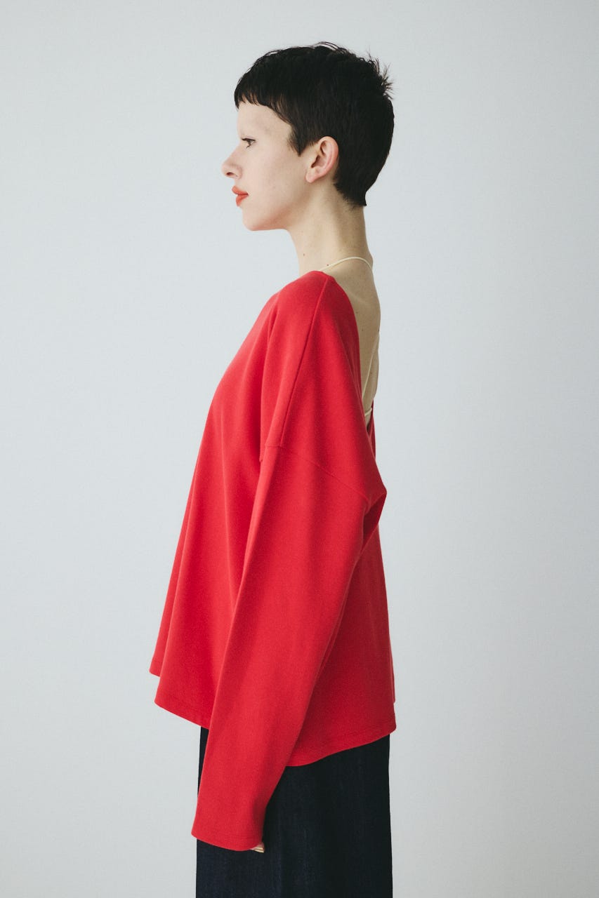 2Way over size cut tops RED FREE