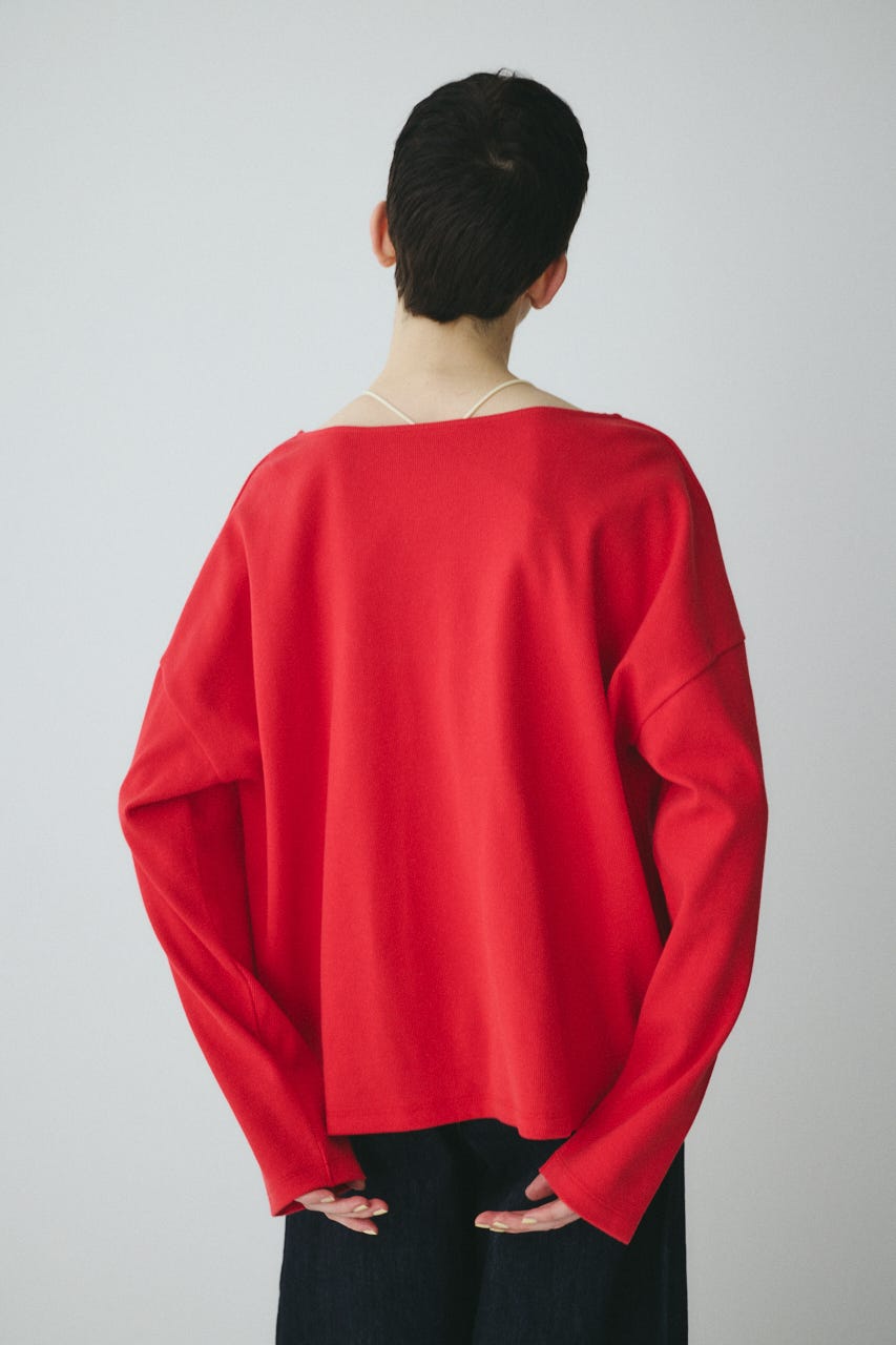 2Way over size cut tops RED FREE