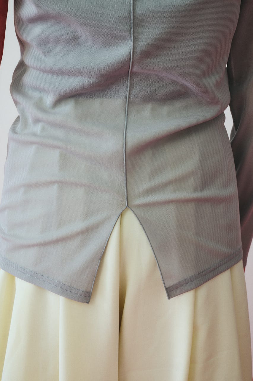 ［予約］Bi color mesh inner tops 柄GRY FREE