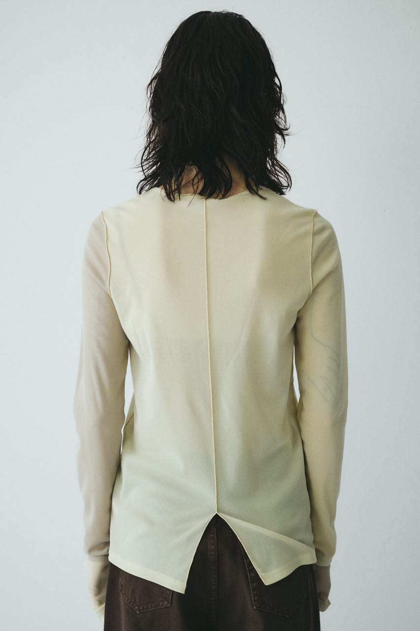 ［予約］Bi color mesh inner tops 柄YEL FREE