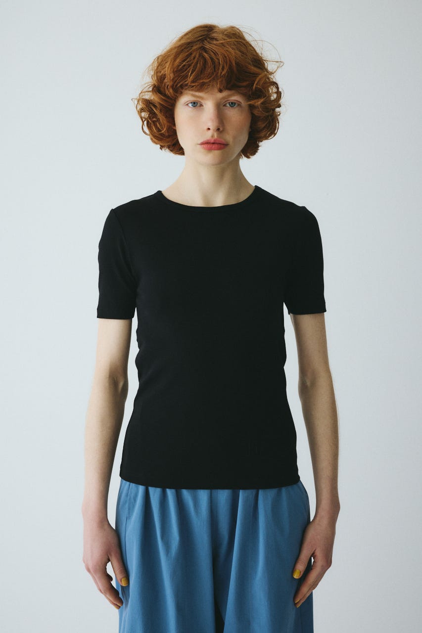 ［予約］Back open cut tops BLK FREE