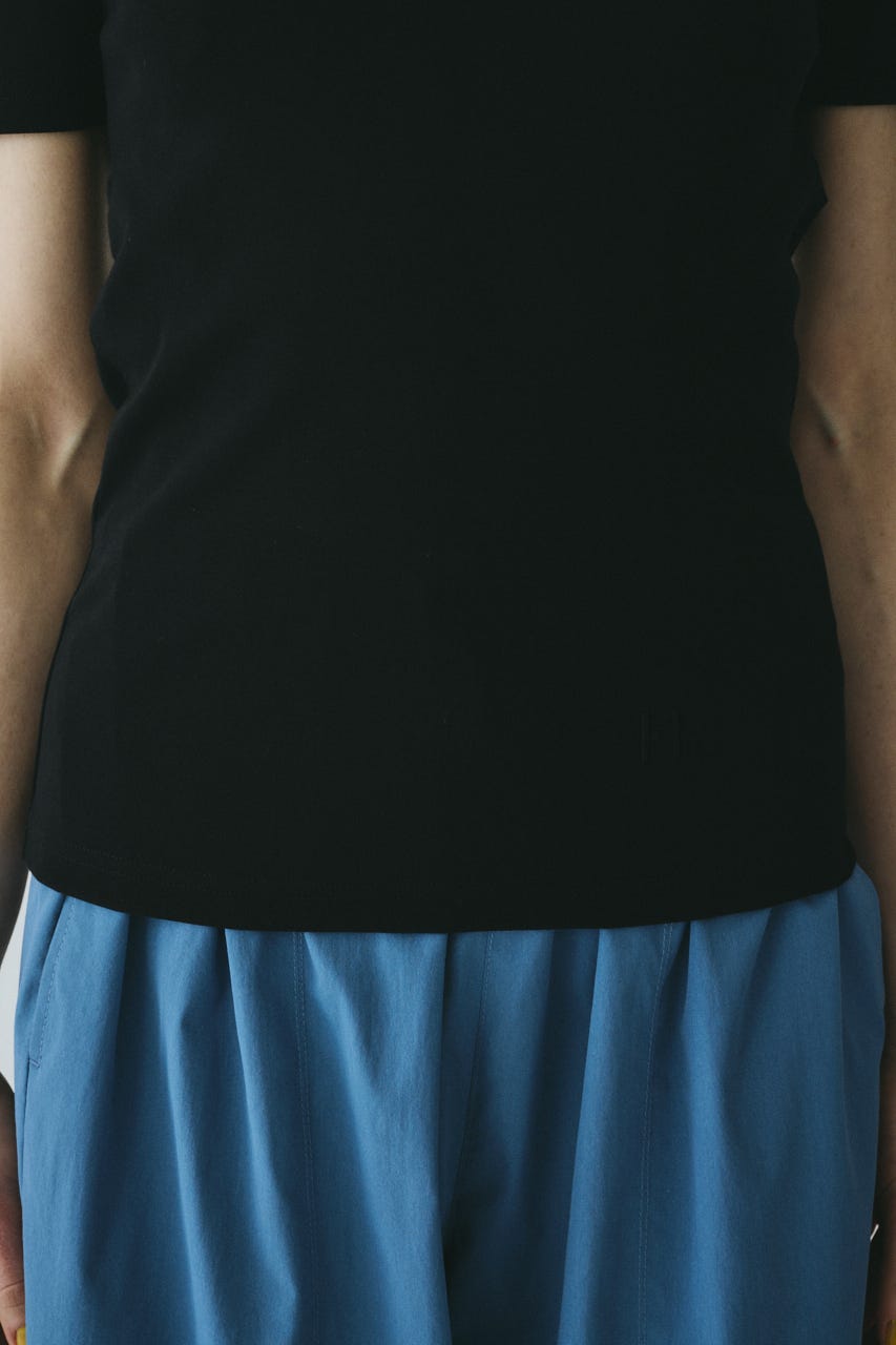 ［予約］Back open cut tops BLK FREE