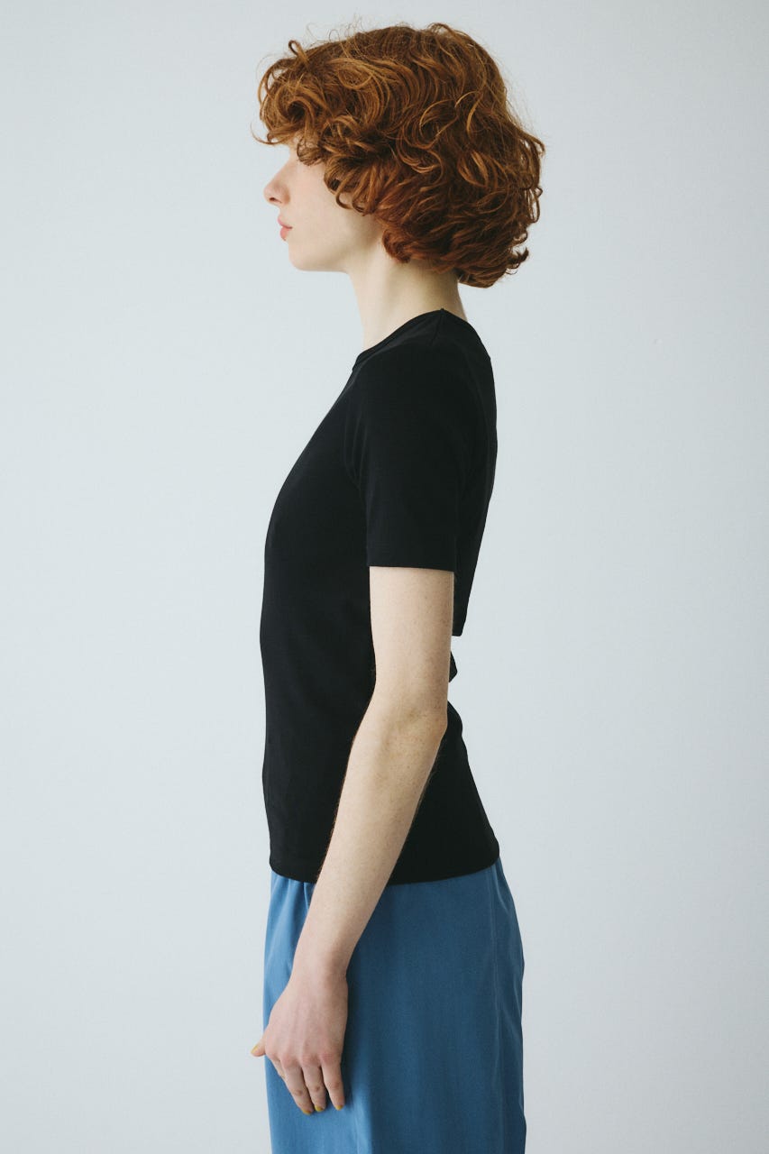 ［予約］Back open cut tops BLK FREE