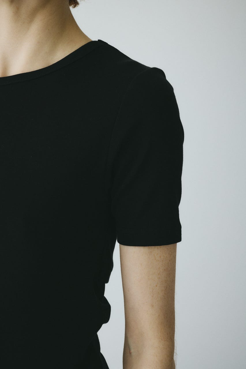 ［予約］Back open cut tops BLK FREE