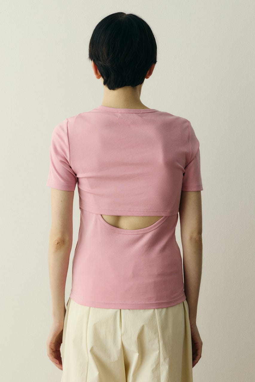［予約］Back open cut tops L/PNK FREE