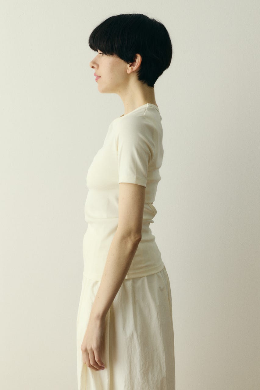 ［予約］Back open cut tops O/WHT FREE