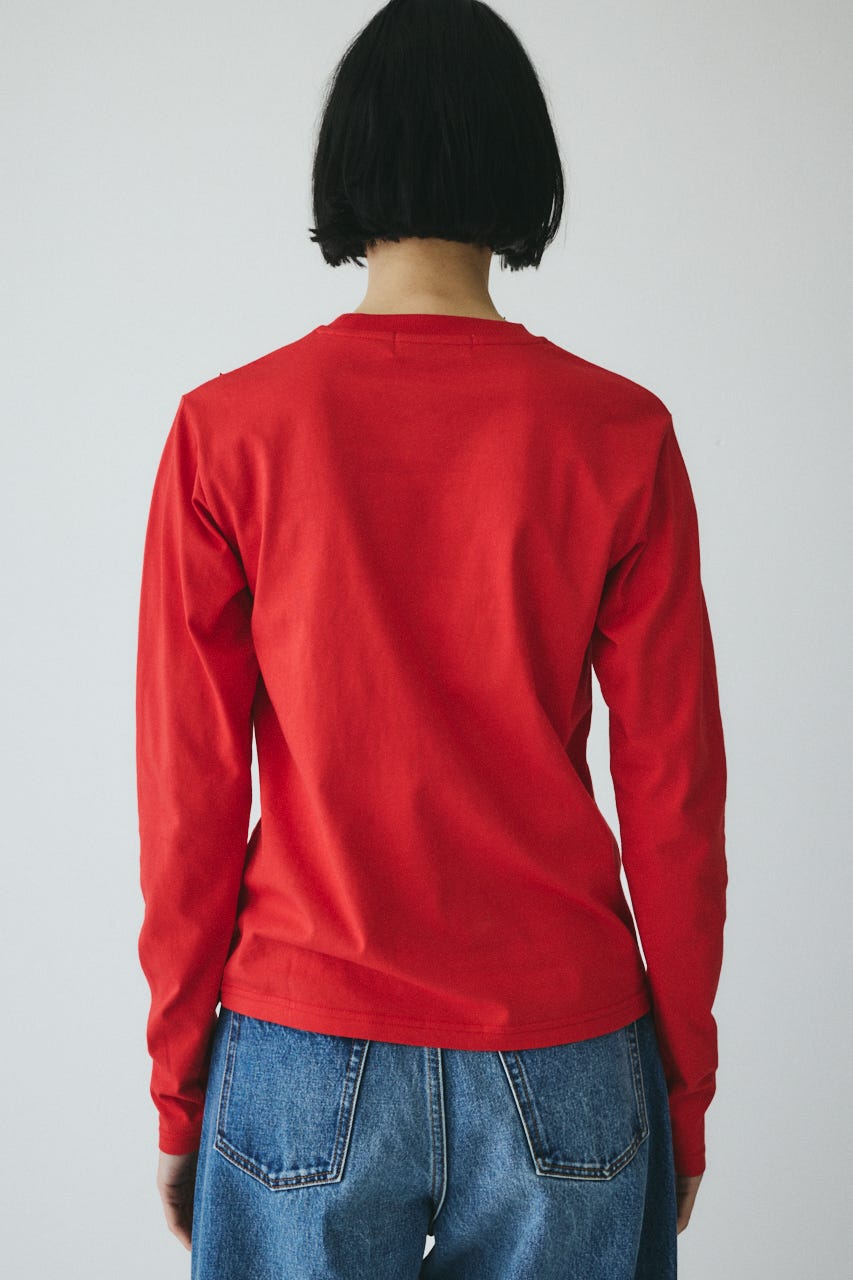 ［予約］Wave frill cut tops RED FREE