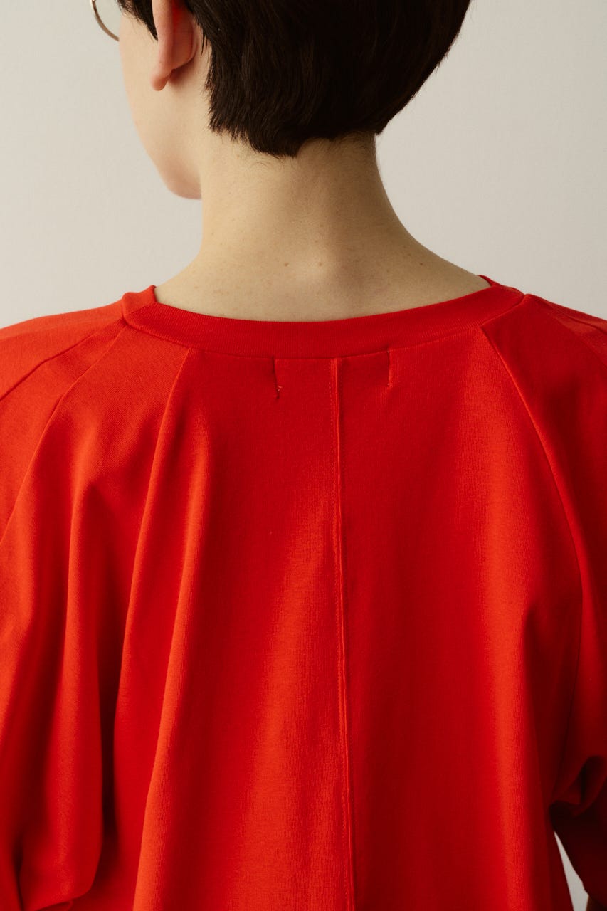 Flare hem cut tops RED FREE