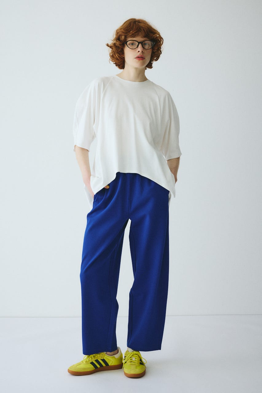 Flare hem cut tops WHT FREE