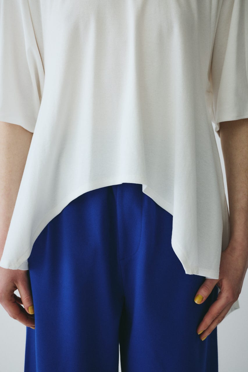 Flare hem cut tops WHT FREE