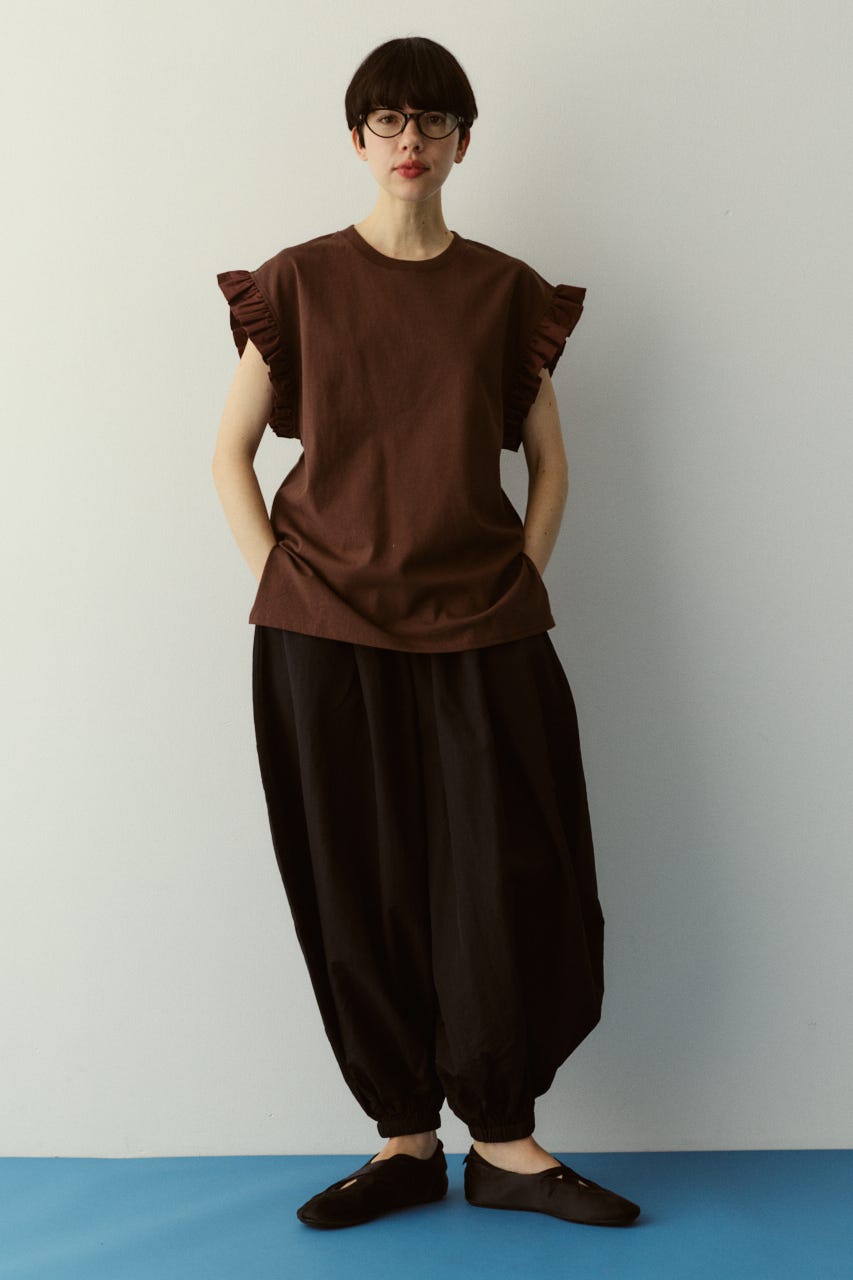 【ポイントアップ+4％対象商品】［予約］Point frill box tops BRN FREE