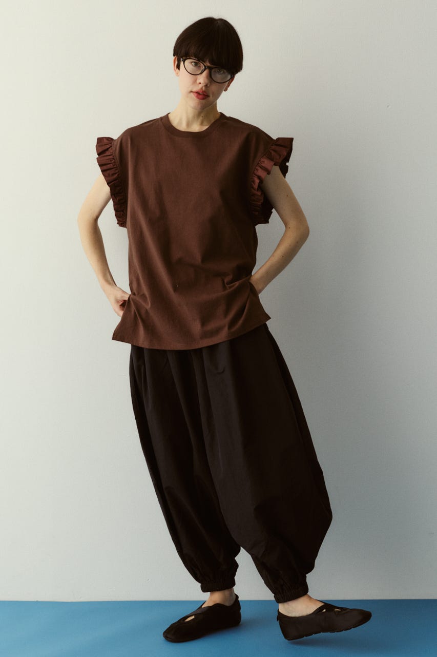 【ポイントアップ+4％対象商品】［予約］Point frill box tops BRN FREE