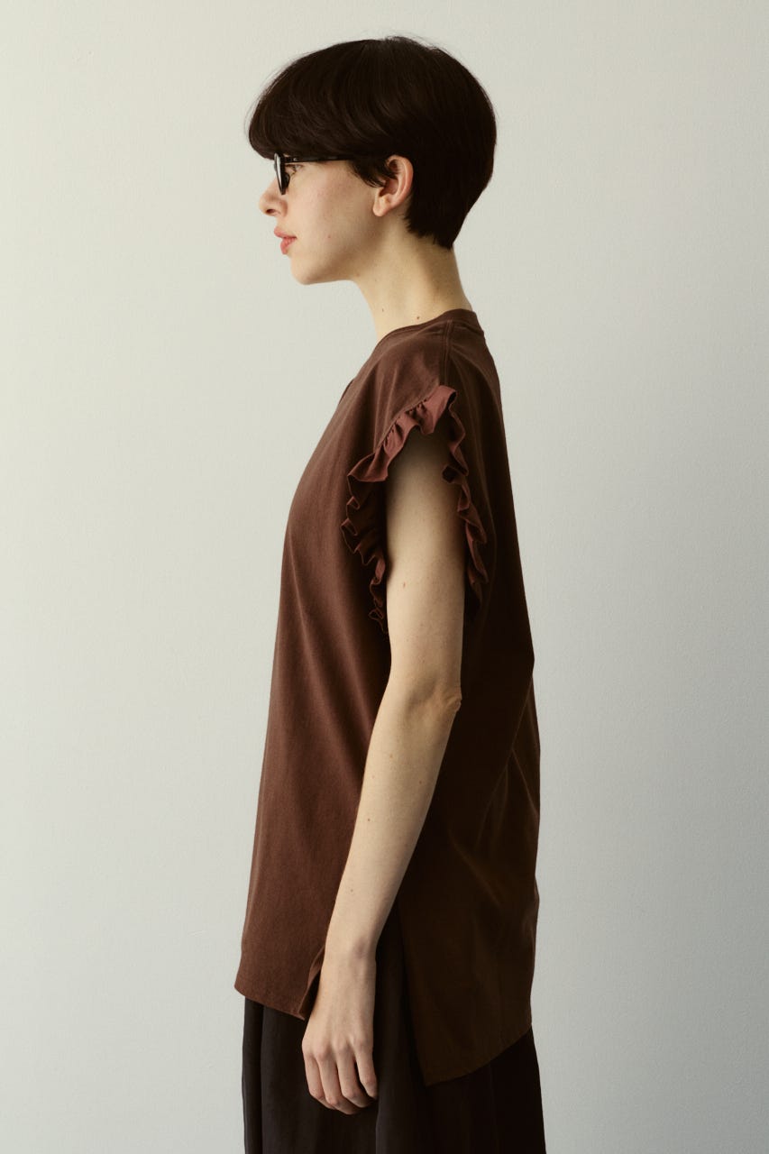 【ポイントアップ+4％対象商品】［予約］Point frill box tops BRN FREE