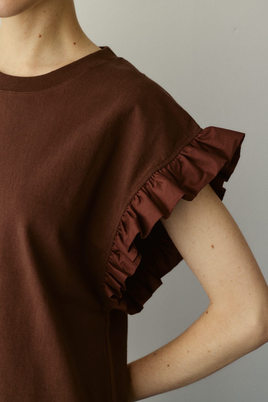 【ポイントアップ+4％対象商品】［予約］Point frill box tops BRN FREE