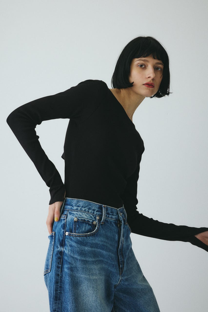 ［予約］Teleco back open tee BLK FREE