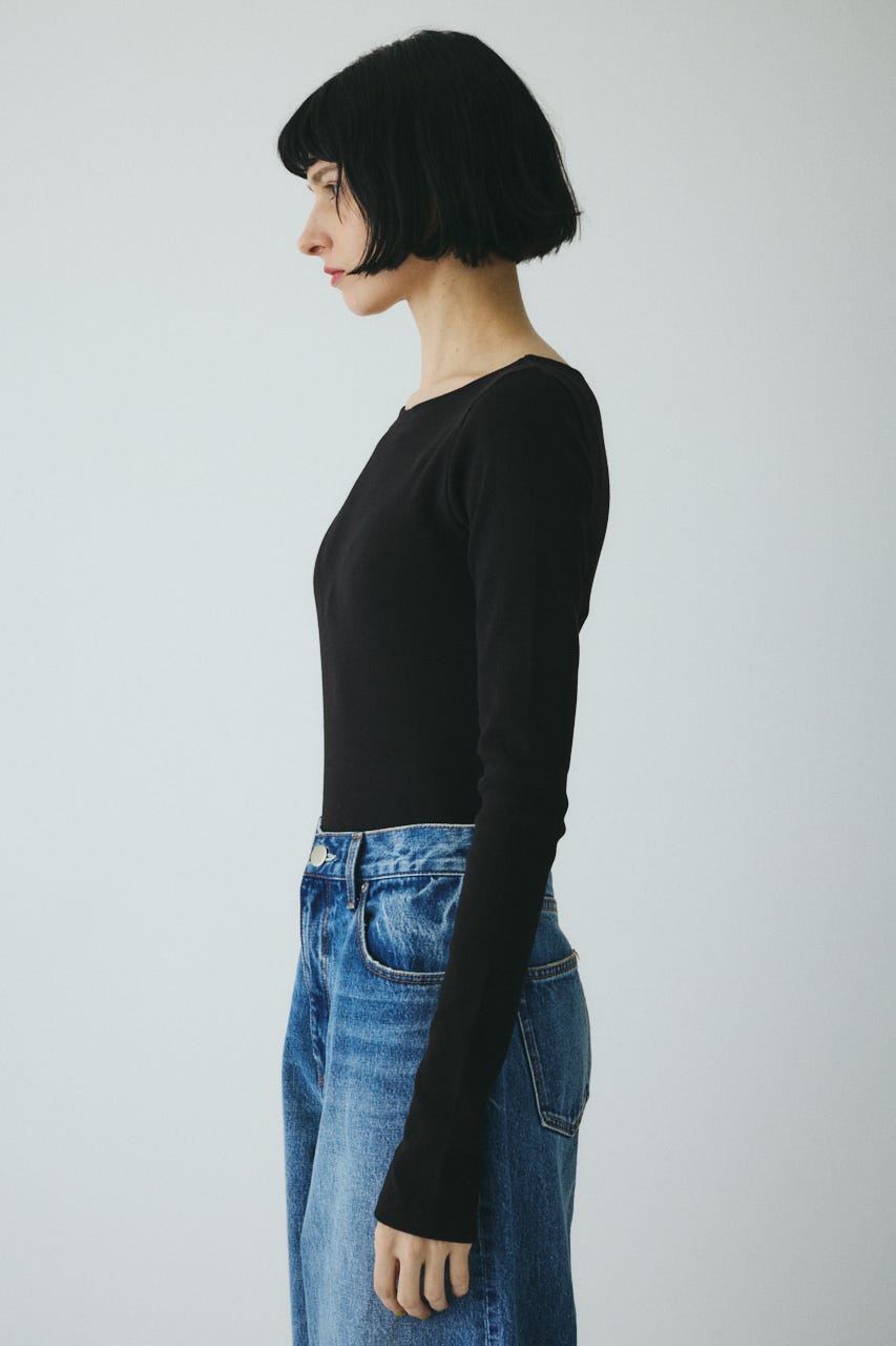 ［予約］Teleco back open tee BLK FREE