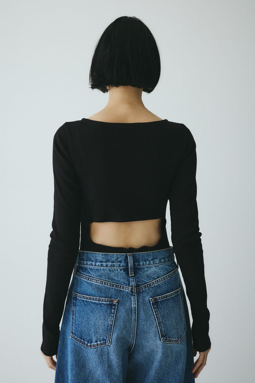 ［予約］Teleco back open tee BLK FREE