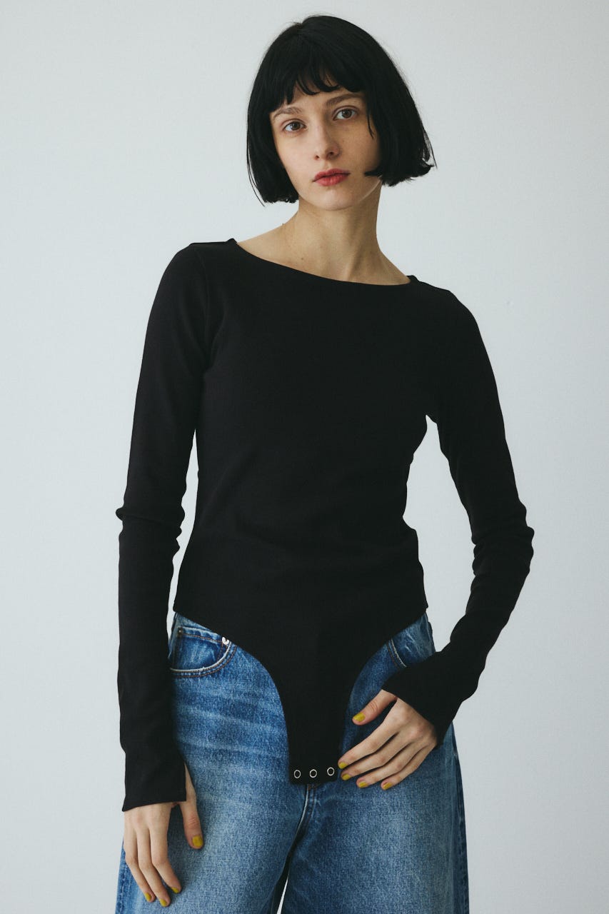 ［予約］Teleco back open tee BLK FREE