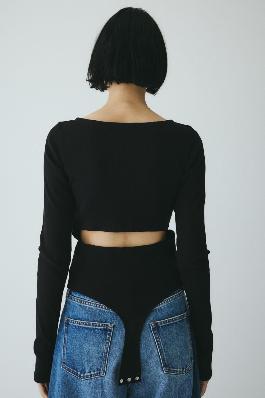 ［予約］Teleco back open tee BLK FREE
