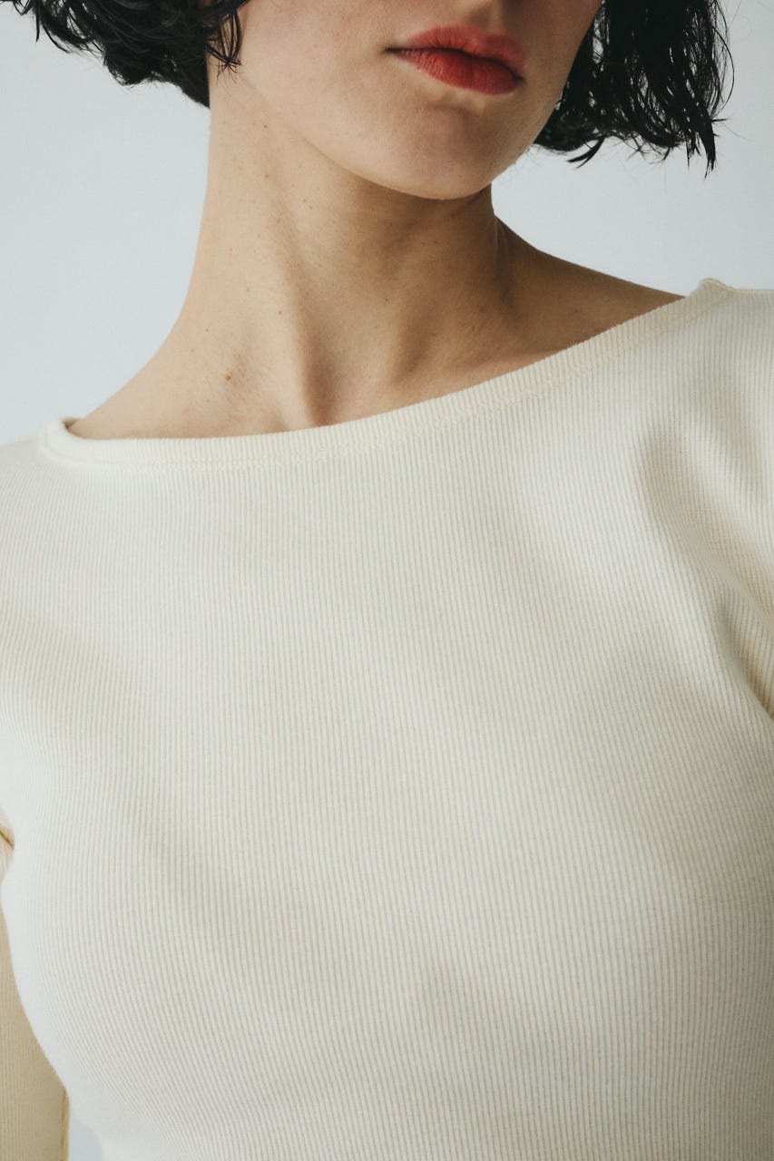 ［予約］Teleco back open tee O/WHT FREE