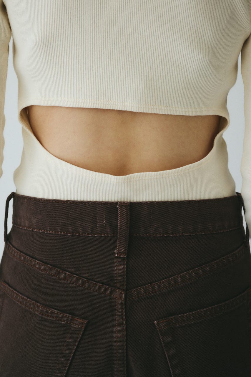 ［予約］Teleco back open tee O/WHT FREE