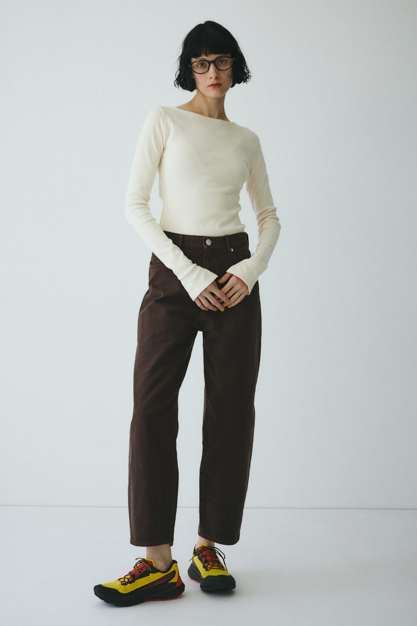 ［予約］Teleco back open tee O/WHT FREE