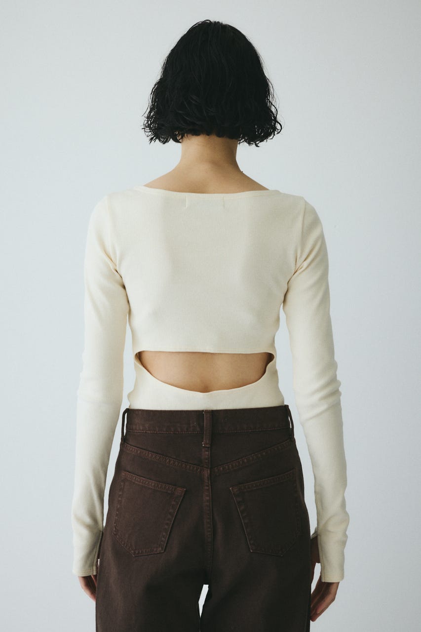 ［予約］Teleco back open tee O/WHT FREE