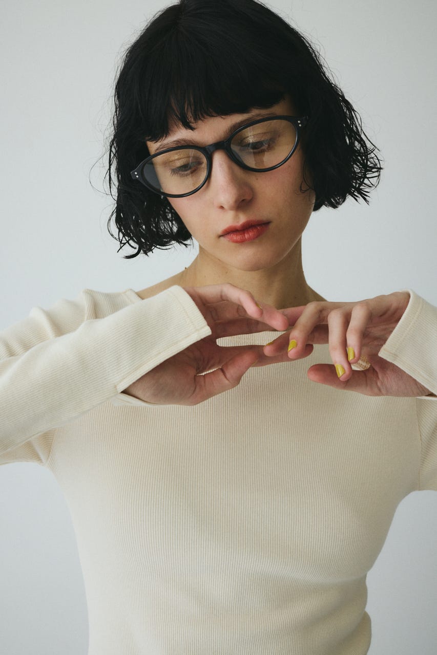 ［予約］Teleco back open tee O/WHT FREE