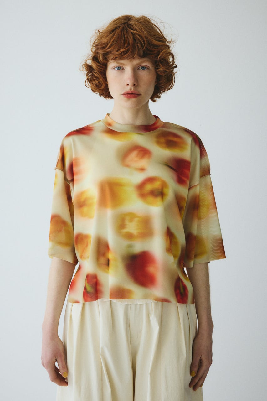 ［予約］Paprika pattern tops 柄YEL FREE
