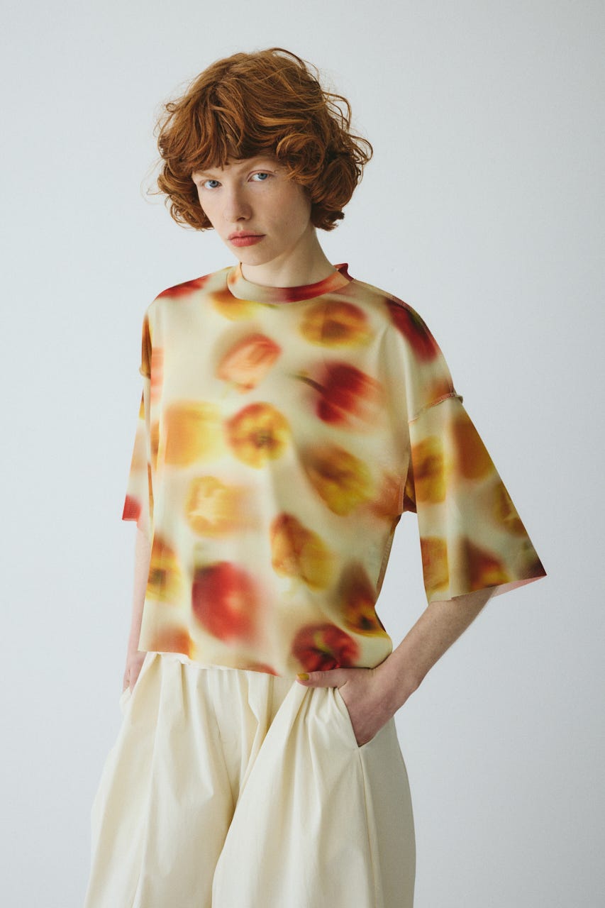 ［予約］Paprika pattern tops 柄YEL FREE