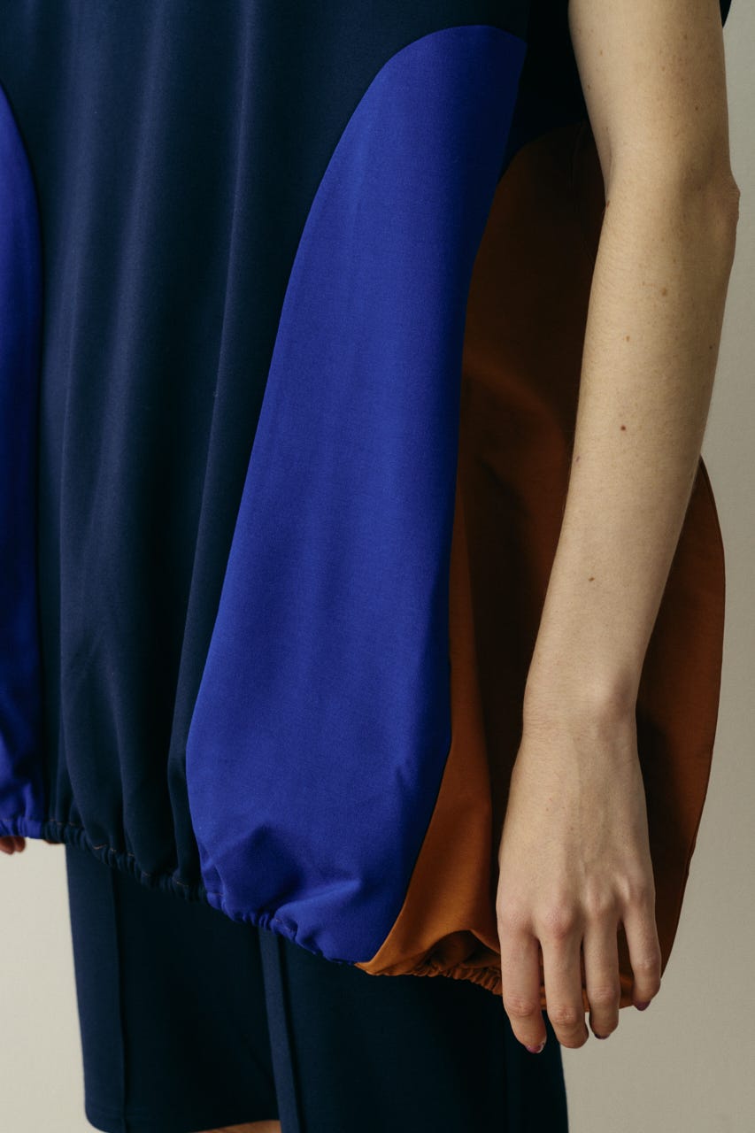 ［予約］Docking egg tops 柄NVY FREE