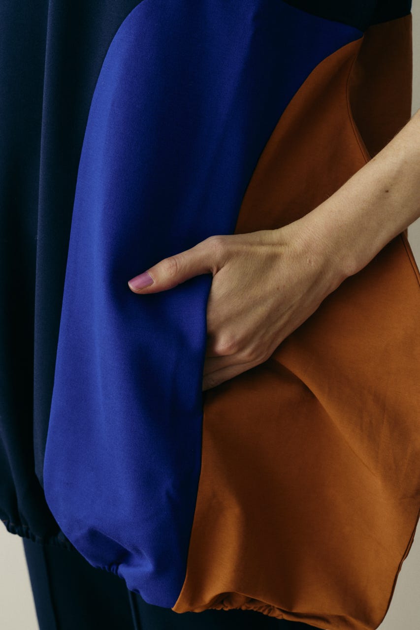 ［予約］Docking egg tops 柄NVY FREE