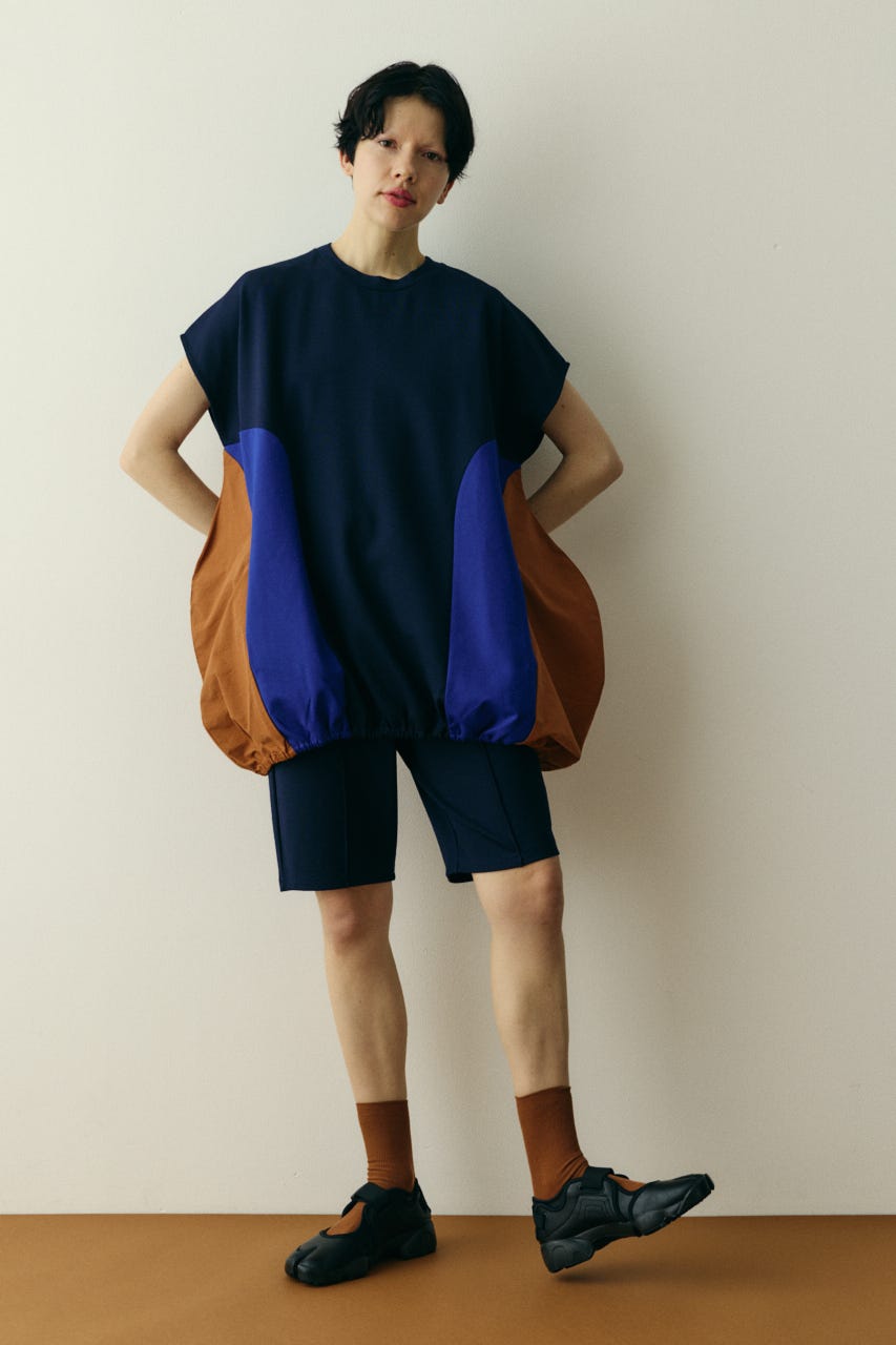 ［予約］Docking egg tops 柄NVY FREE