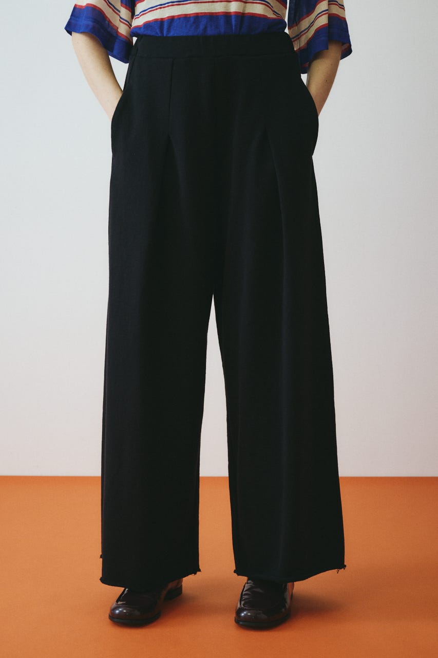 ［予約］Tuck wide pants BLK 38