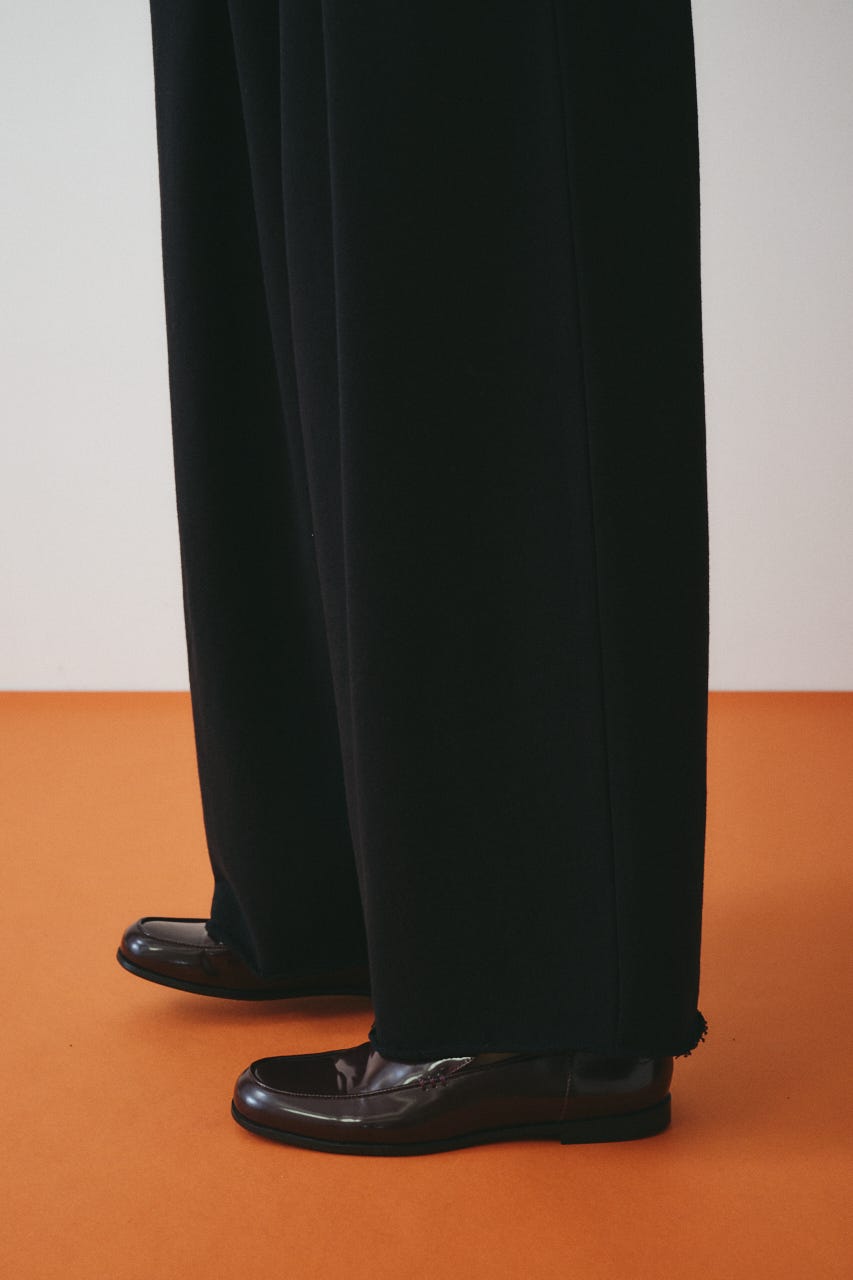 ［予約］Tuck wide pants BLK 38