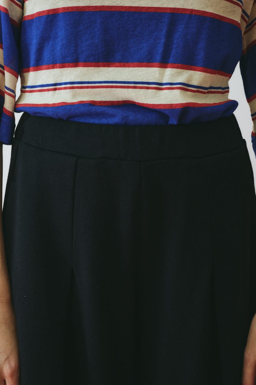 ［予約］Tuck wide pants BLK 38