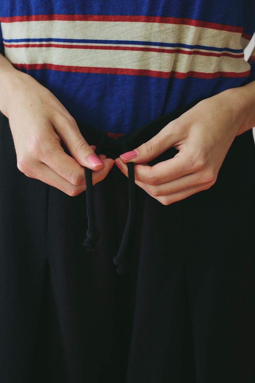 ［予約］Tuck wide pants BLK 38