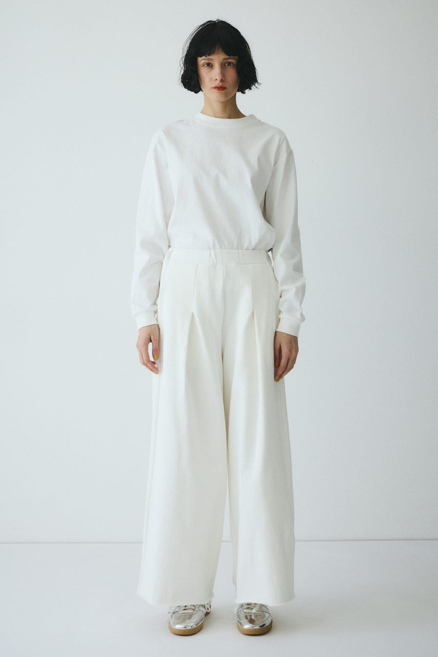 ［予約］Tuck wide pants WHT 38