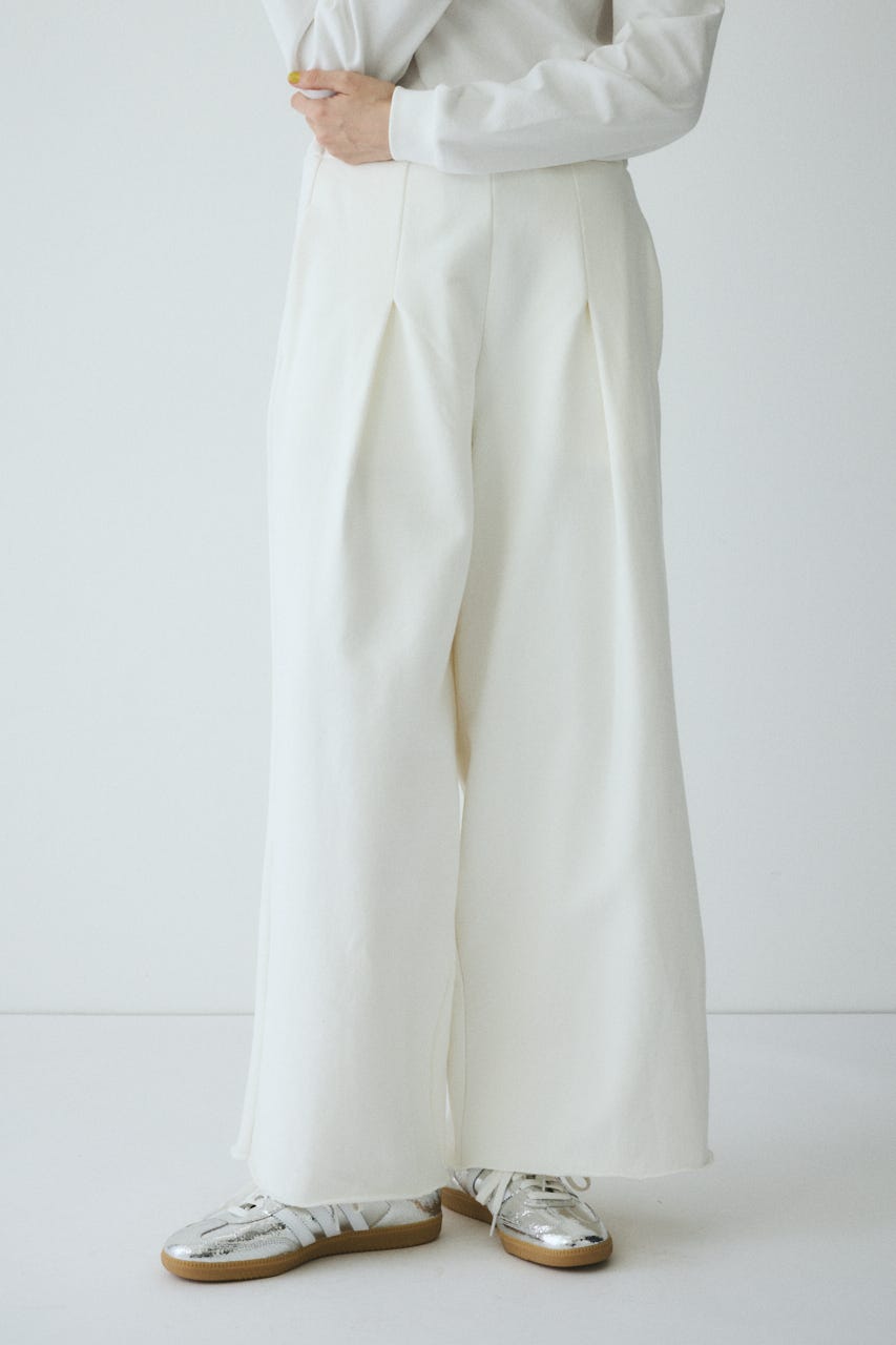 ［予約］Tuck wide pants WHT 38