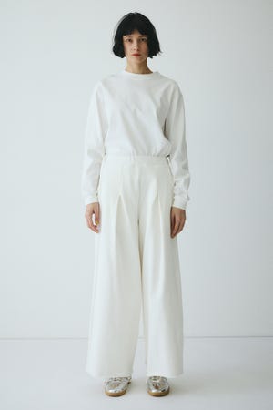 ［予約］Tuck wide pants
