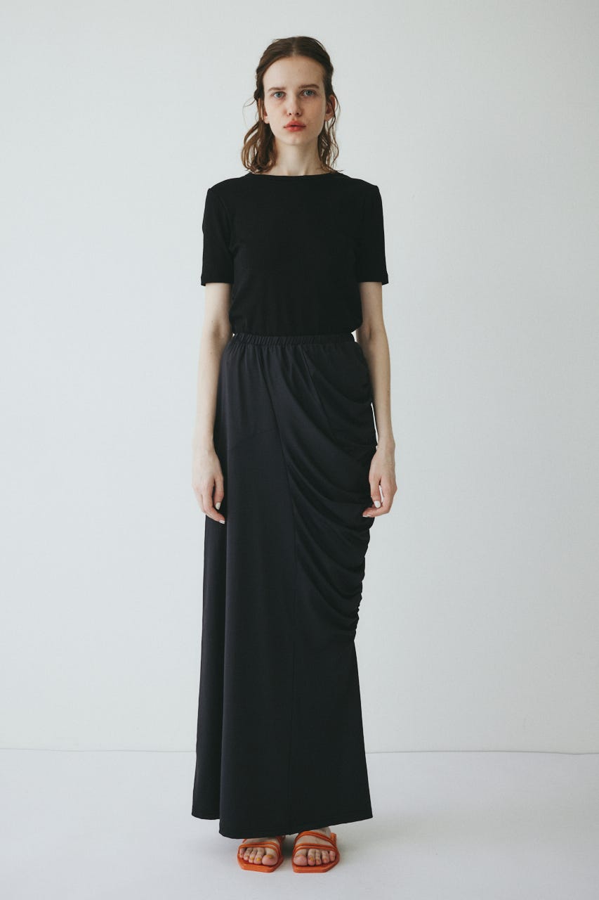［予約］Asymmetry cut skirt BLK 38
