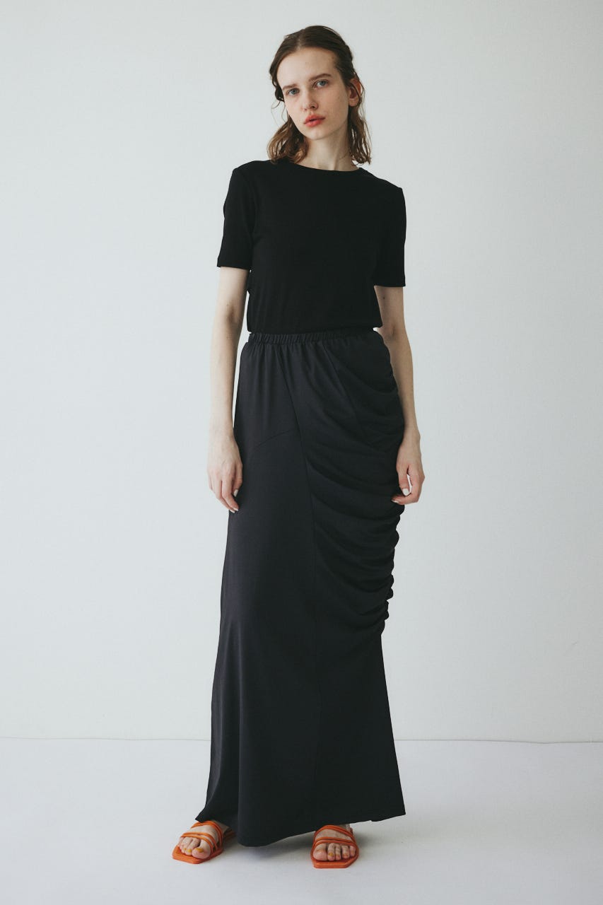 ［予約］Asymmetry cut skirt BLK 38